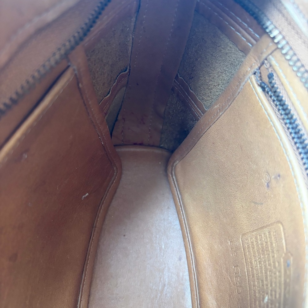 Coach Vintage Tan Leather H8D 9081 Tribeca Bucket Shoulder Bag Purse - Picture 6 of 7